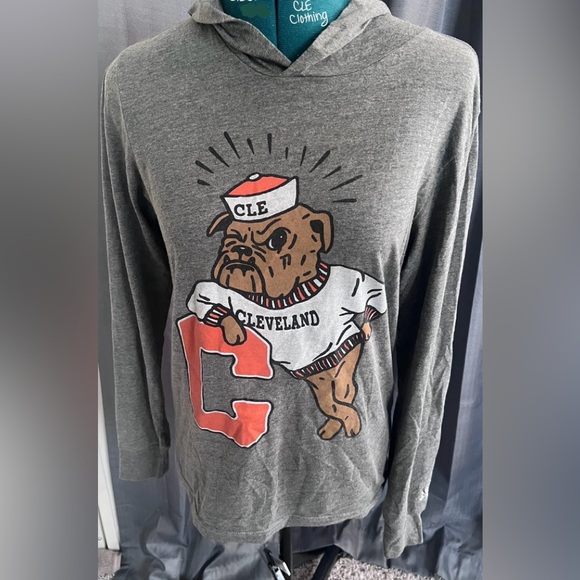 Grey Long Sleeve Shirt with hood. - Picture 1 of 2